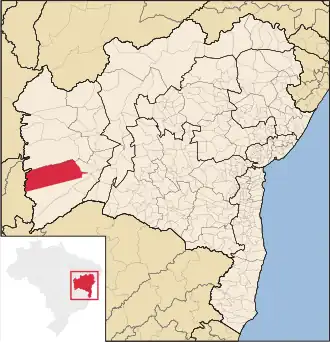 Kaart van Correntina