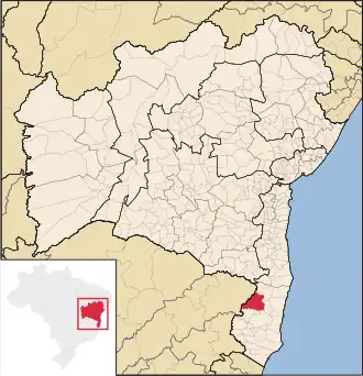 Kaart van Guaratinga