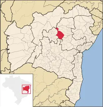 Kaart van Morro do Chapéu