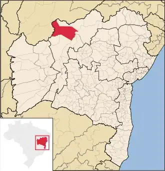 Kaart van Pilão Arcado