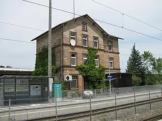 Het stationsgebouw in 2022