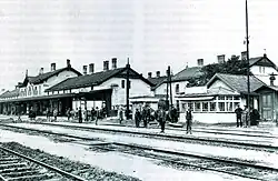 Het station rond 1900.