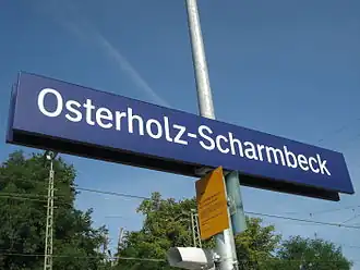 Stationsbord Osterholz-Scharmbeck (2013)