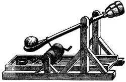 Slingerarm-lepelblijde met contragewicht