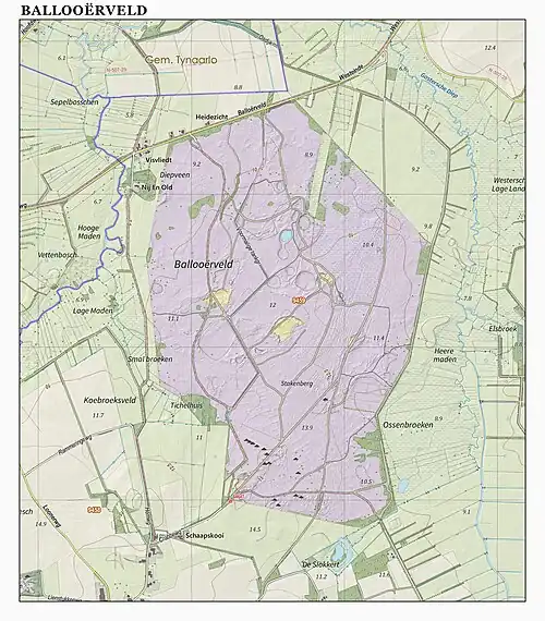 Ballooërveld, topografisch kaartbeeld