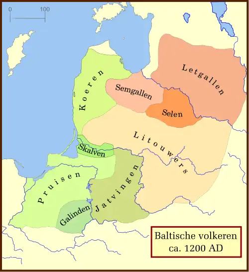 De Baltische stammen rond 1200