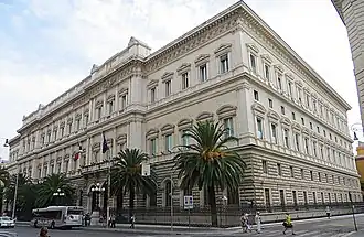 Gebouw van Banca d'Italia in Rome