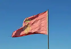 Vlag van Xàtiva in het kasteel.