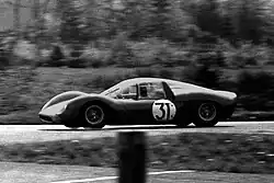 Bandini in de 1000km race op de Nürburgring, 1965, in de Dino 166 P