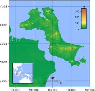 Kaart van Bangka Barat