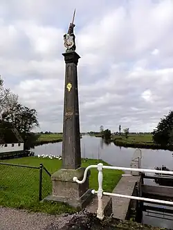 Banpaal met Eenhoorn uit 1761 in Schardam
