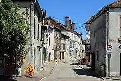 Straat in de binnenstad: de Rue d'Aube