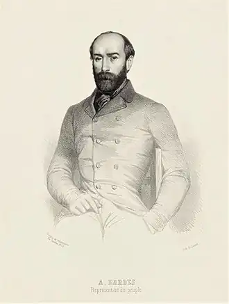 Armand Barbès, lithografie door Jeannin