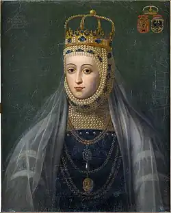 Portret van Barbara Radziwiłł door onbekende 19e-eeuwse schilder