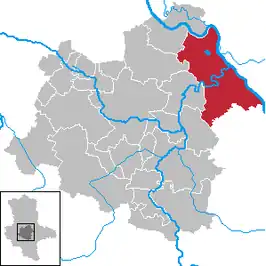 Kaart van Barby (Duitsland)