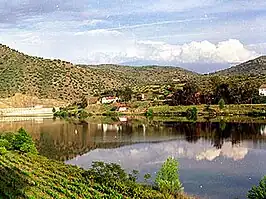Samenvloeiing van de Águeda en de Douro bij Barca d'Alva
