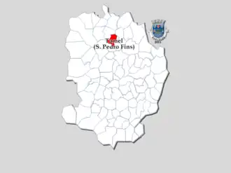 Kaart van São Pedro de Fins de Tamel