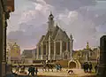 De Nieuwe Kerk aan het Spui gezien vanuit het oosten (1650)