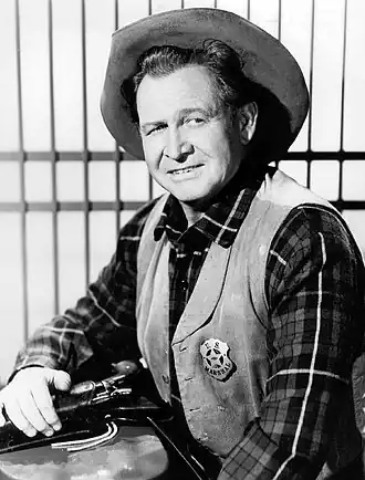 Barton MacLane als Frank Caine in de televisieserie Outlaws (1961)