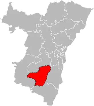 Locatie van het kanton