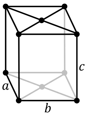 Orthohombisch, grondvlak gecentreerd