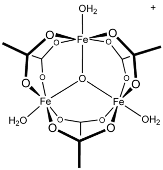 Structuurformule van ijzeracetaat