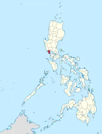 Locatie van Bataan in de Filipijnen