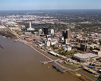 Baton Rouge van boven gezien