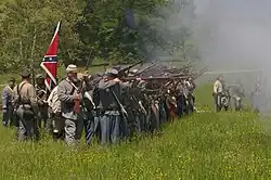 Re-enactment van de Slag bij Chancellorsville