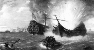 De slag bij Tobago in 1677