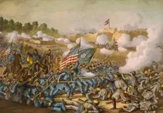 Slag bij Williamsburg door Kurz and Allison, 1893.