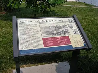 Historische gedenkplaat in Cynthiana