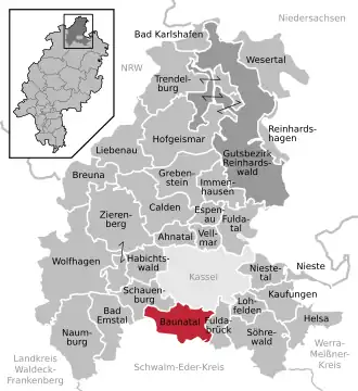 Kaart van Baunatal