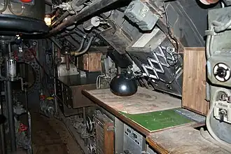Voor de film nagebouwd interieur van een U-boot