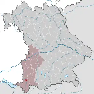 Kaart van Kempten (Allgäu)