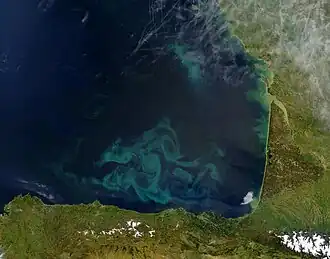 Cantabrische Zee, bron: NASA