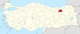 Kaart van Bayburt