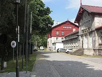 Bahnhofstraße op de Duits-Tsjechische grens