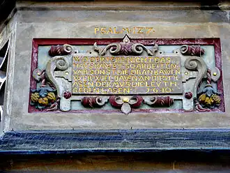 Psalm 127 als gevelinscriptie in Bayreuth