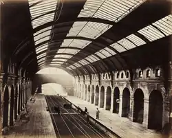 Het station in 1867.