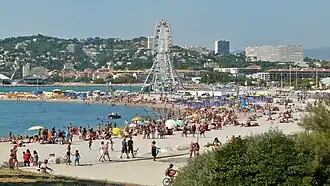 De plages du Prado in Marseille, waar de wedstrijden werden gespeeld (2009)