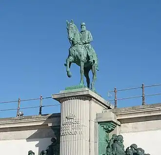 Ruiterstandbeeld van Koning Leopold II te Oostende.