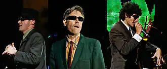 Links naar rechts: Ad-Rock, MCA en Mike D