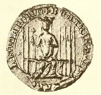 Het zegel van Beatrix van Silezië-Glogau