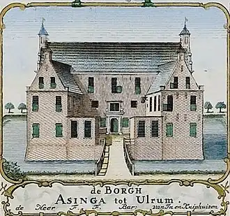 De borg op de kaart van Theodorus Beckeringh (1781)