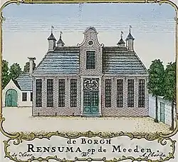 De borg op de kaart van Theodorus Beckeringh (1781)