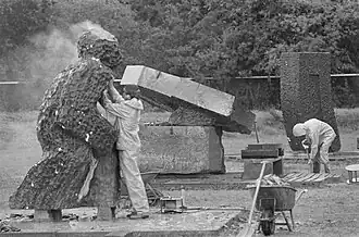 Kees Buckens aan het werk in Amersfoort (24-9-1987)