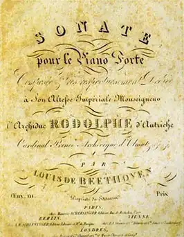 Titelblad van Beethoven's Pianosonate opus 111