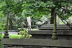 Omgekeerde fakkels als teken van het uitgedoofde leven