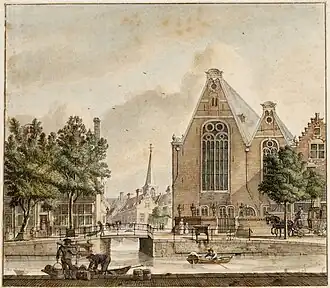 Oude Lutherse Kerk, geschilderd door Jan de Beijer